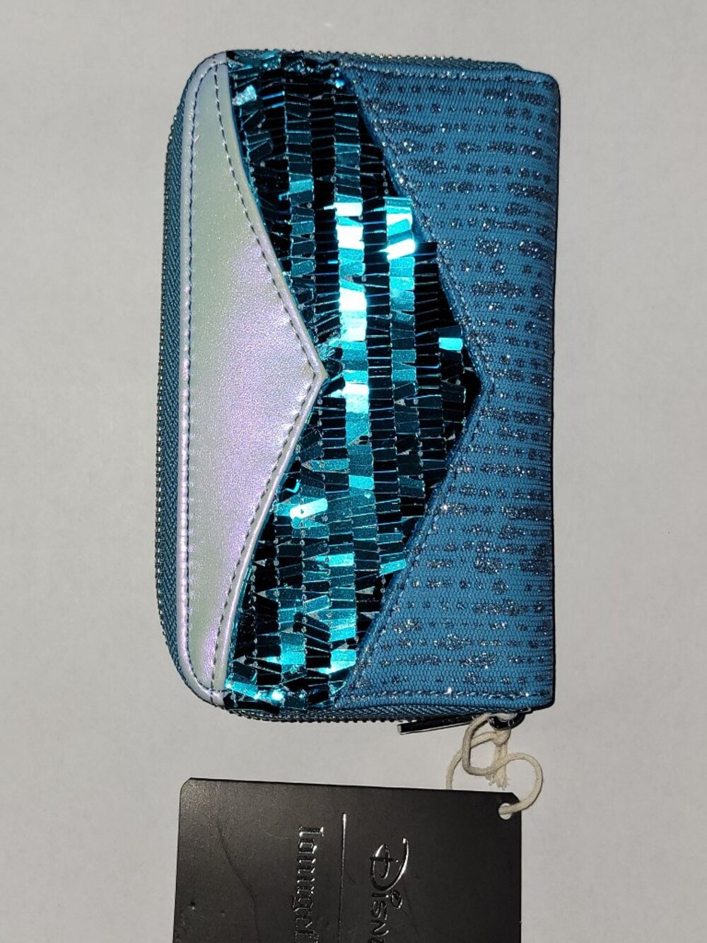 NWT Disney Princess Loungefly Elsa Tinsel and Glitter Zip around Wallet